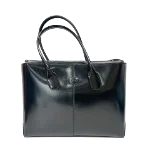 Black Leather Tod's Tote