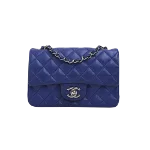 Blue Leather Chanel Flap Bag