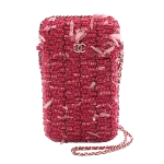 Pink Fabric Chanel Case