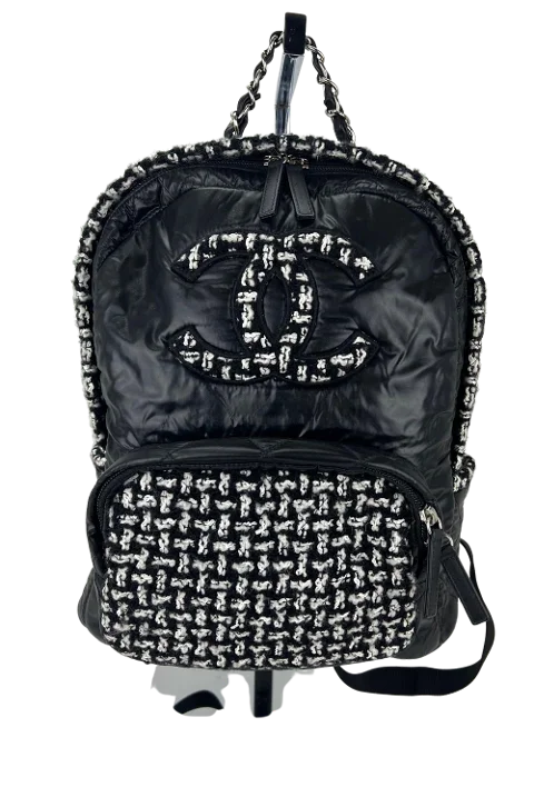 Black Canvas Chanel Backpack
