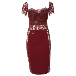 Red Lace Philipp Plein Dress