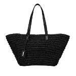 Black Raffia Yves Saint Laurent Tote