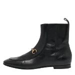 Black Leather Gucci Boots