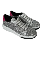 Silver Leather Dsquared2 Sneakers
