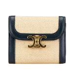 Beige Canvas Celine Wallet