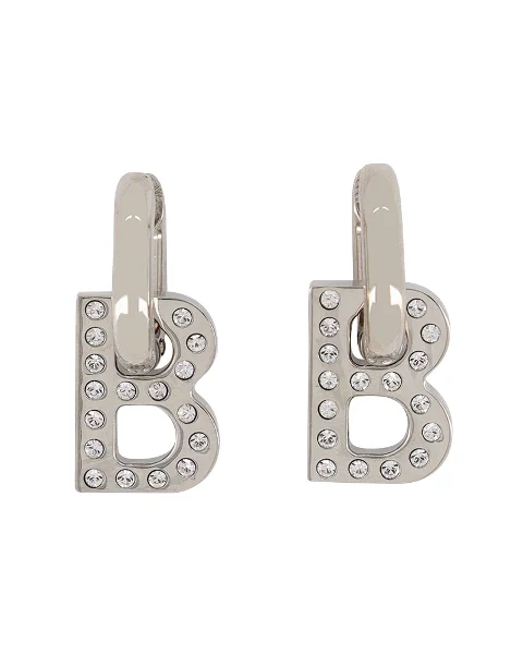 Silver Metal Balenciaga Earrings