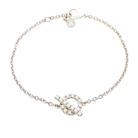 Silver White Gold Hermès Bracelet