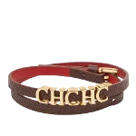 Brown Leather Carolina Herrera Bracelet