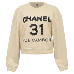 Beige Cotton Chanel Sweatshirt