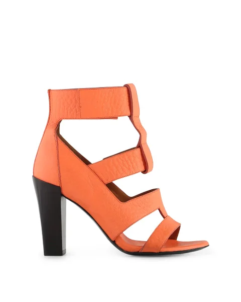 Orange Leather Chloé Sandals