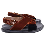 Brown Velvet Marni Sandals