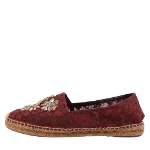 Burgundy Lace Dolce & Gabbana Espadrilles