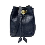 Navy Leather Dior Bucket Bag