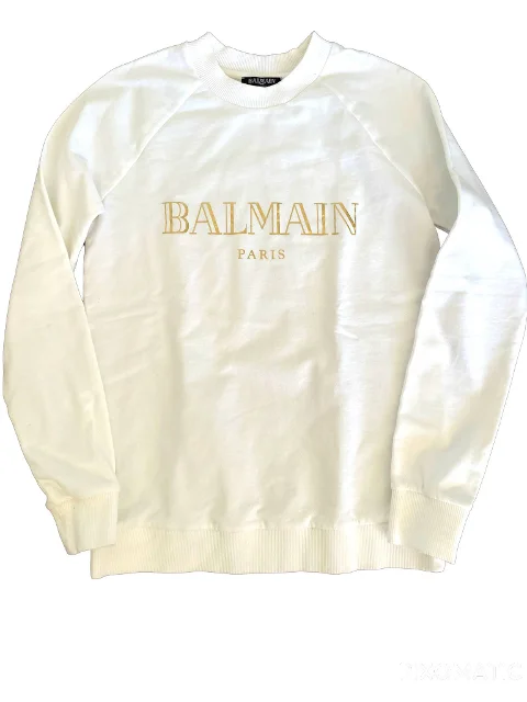 White Cotton Balmain Sweatshirt