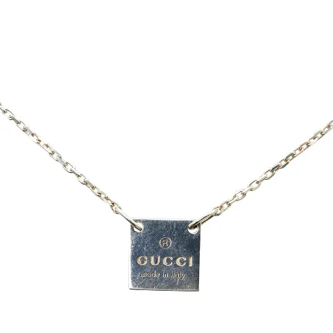 Silver Metal Gucci Necklace
