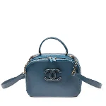 Blue Leather Chanel Vanity