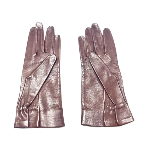Brown Leather Loewe Gloves