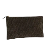 Brown Canvas Fendi Clutch