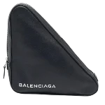 Black Leather Balenciaga Pouch