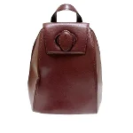 Burgundy Leather Cartier Backpack