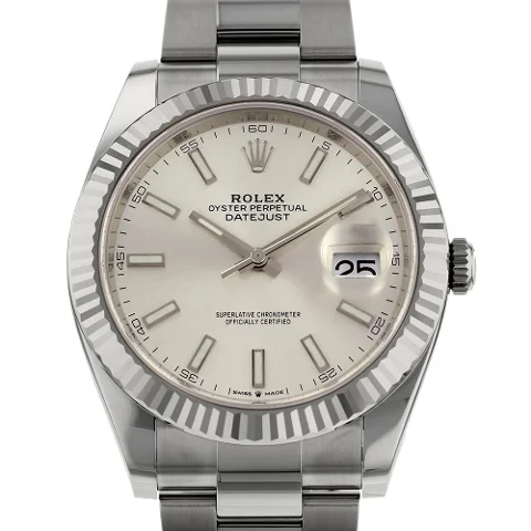 White Stainless Steel Rolex Watch