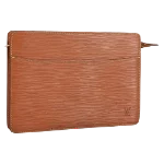 Brown Leather Louis Vuitton Pochette Homme