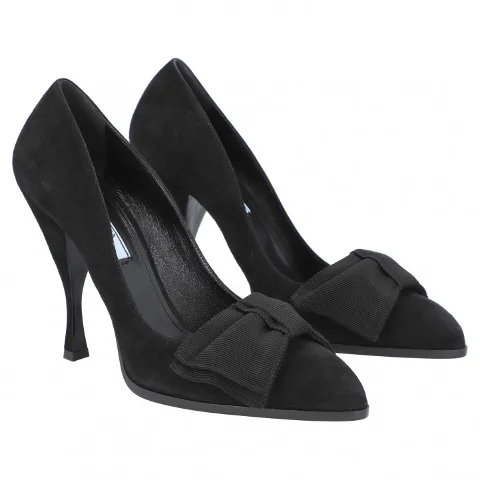 Black Suede Prada Heels