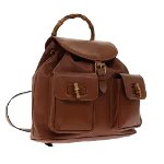 Brown Leather Gucci Backpack