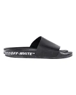 Black Rubber Off White Sandals