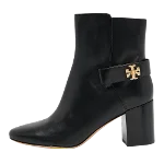 Black Leather Tory Burch Boots