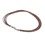 Brown Leather Bvlgari Necklace