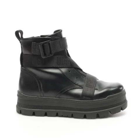 Black Leather UGG Boots