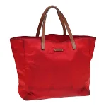 Red Canvas Gucci Tote