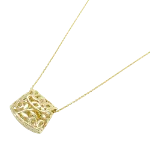 Gold Metal Mikimoto Necklace