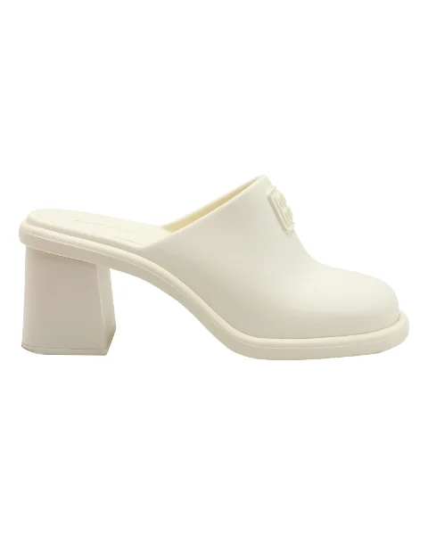 White Rubber Miu Miu Sandals