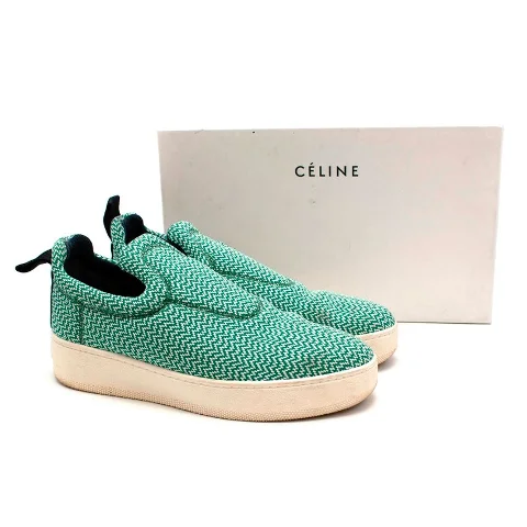 Green Leather Celine Sneakers