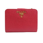 Red Leather Prada Wallet