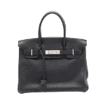 Black Leather Hermès Birkin