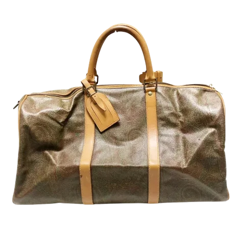 Brown Fabric Etro Travel Bag