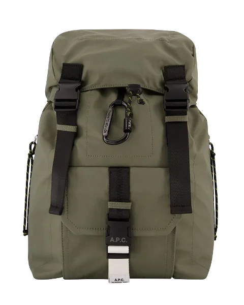 Green Nylon A.P.C Backpack