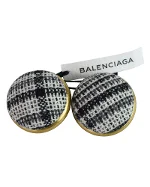 Grey Fabric Balenciaga Earrings