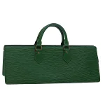 Green Leather Louis Vuitton Triangle Sac