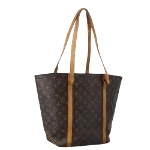 Brown Canvas Louis Vuitton Sac Shopping