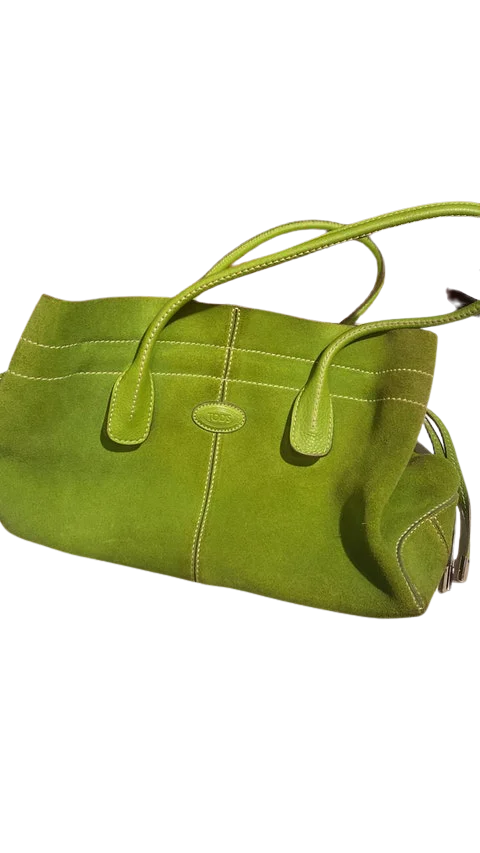 Green Suede Tod's Handbag