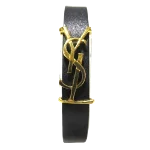 Black Leather Yves Saint Laurent Bracelet