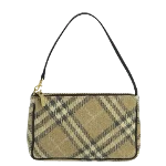 Beige Canvas Burberry Clutch