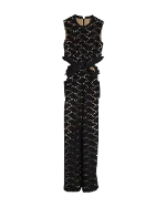 Black Polyester Self Portrait Jumpsuit