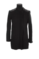 Black Wool Maje Coat