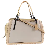 Beige Leather Coach Handbag