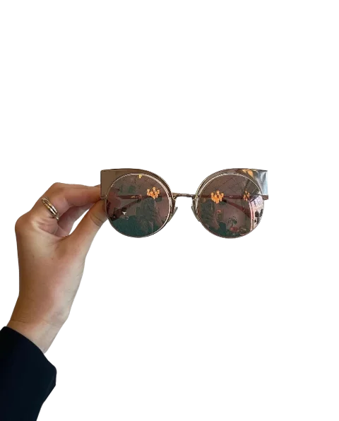Brown Fabric Fendi Sunglasses